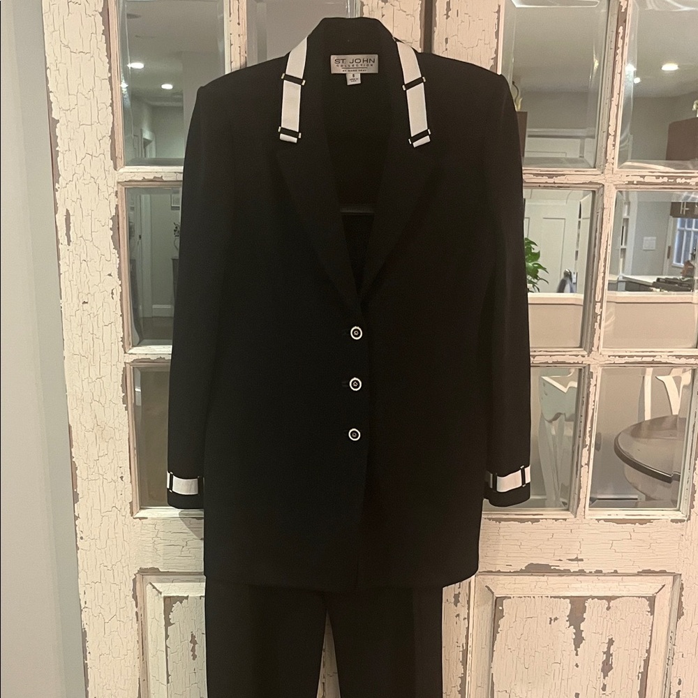 St. John Vintage Black knit suit